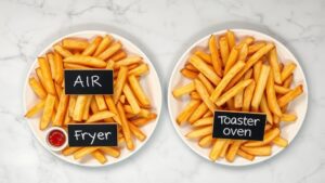 air fryer vs toaster oven frozen french fries which is crispier