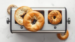 can a long slot toaster fit a whole bagel