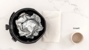can you put aluminum foil in an air fryer