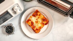 how long to reheat lasagna in toaster oven
