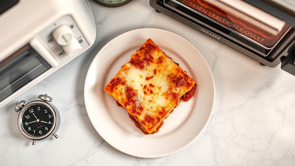 how long to reheat lasagna in toaster oven