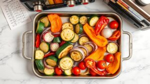 how to convert regular oven roasted vegetables recipe to toaster oven temperature and time