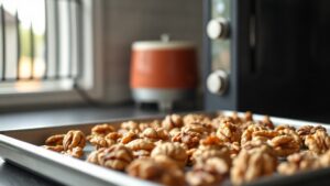 how to toast walnuts in toaster oven without burning