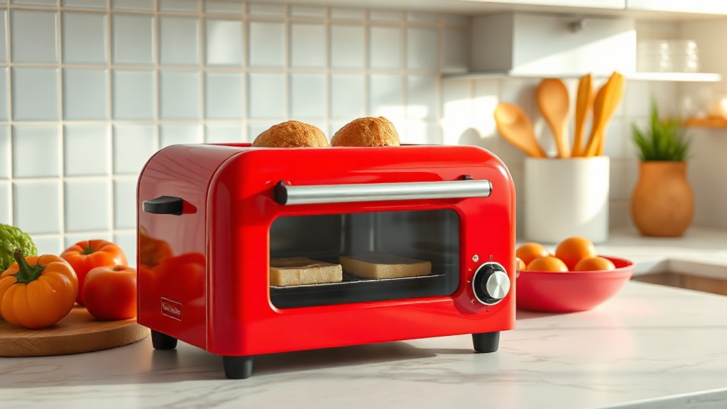 Kitchen red oven