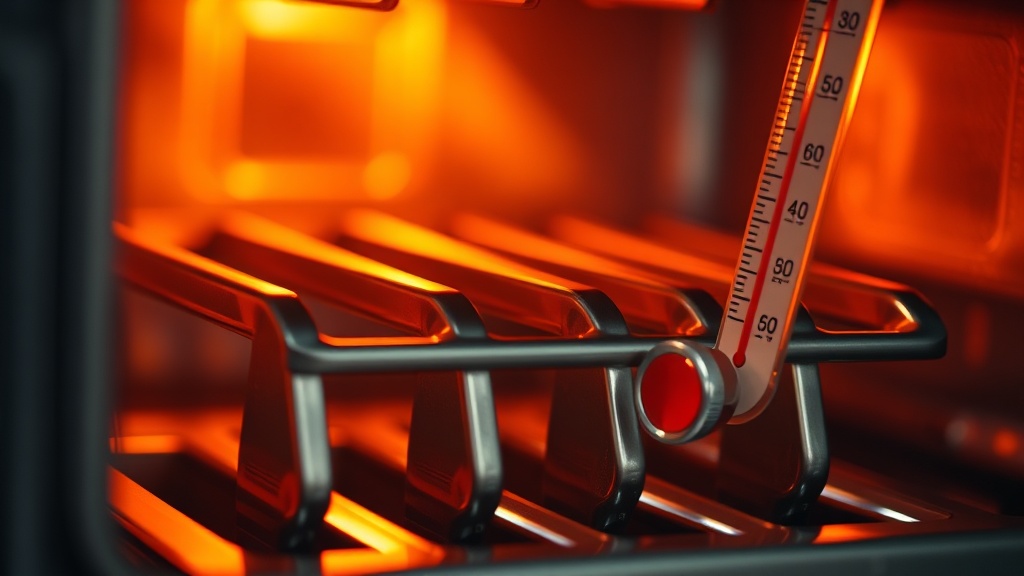Measuring how hot a toaster gets using a thermometer near the toaster slot