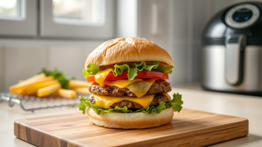 Air Fryer or Toaster Oven Burgers (Juicy, No Grill Required)