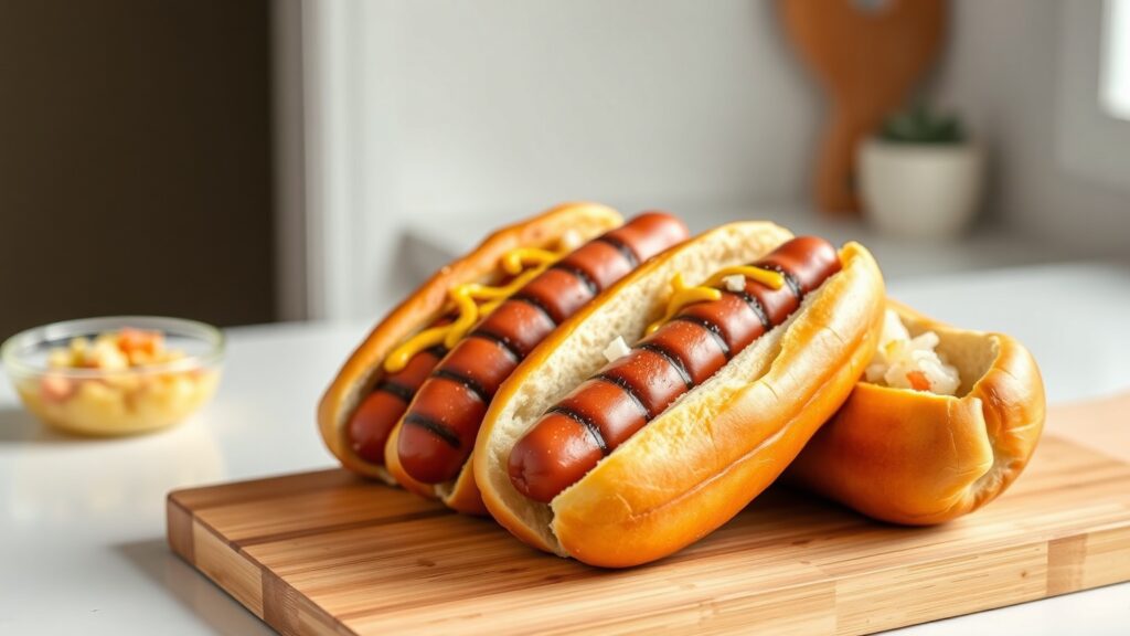 Air Fryer Toaster Oven Hot Dogs (Crispy Skin, Juicy Inside)