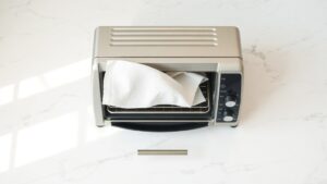 can you put paper towel in toaster oven