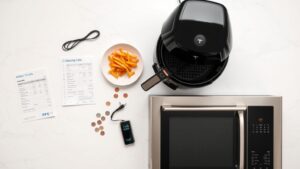 does an air fryer use less electricity than a full size oven for small meals