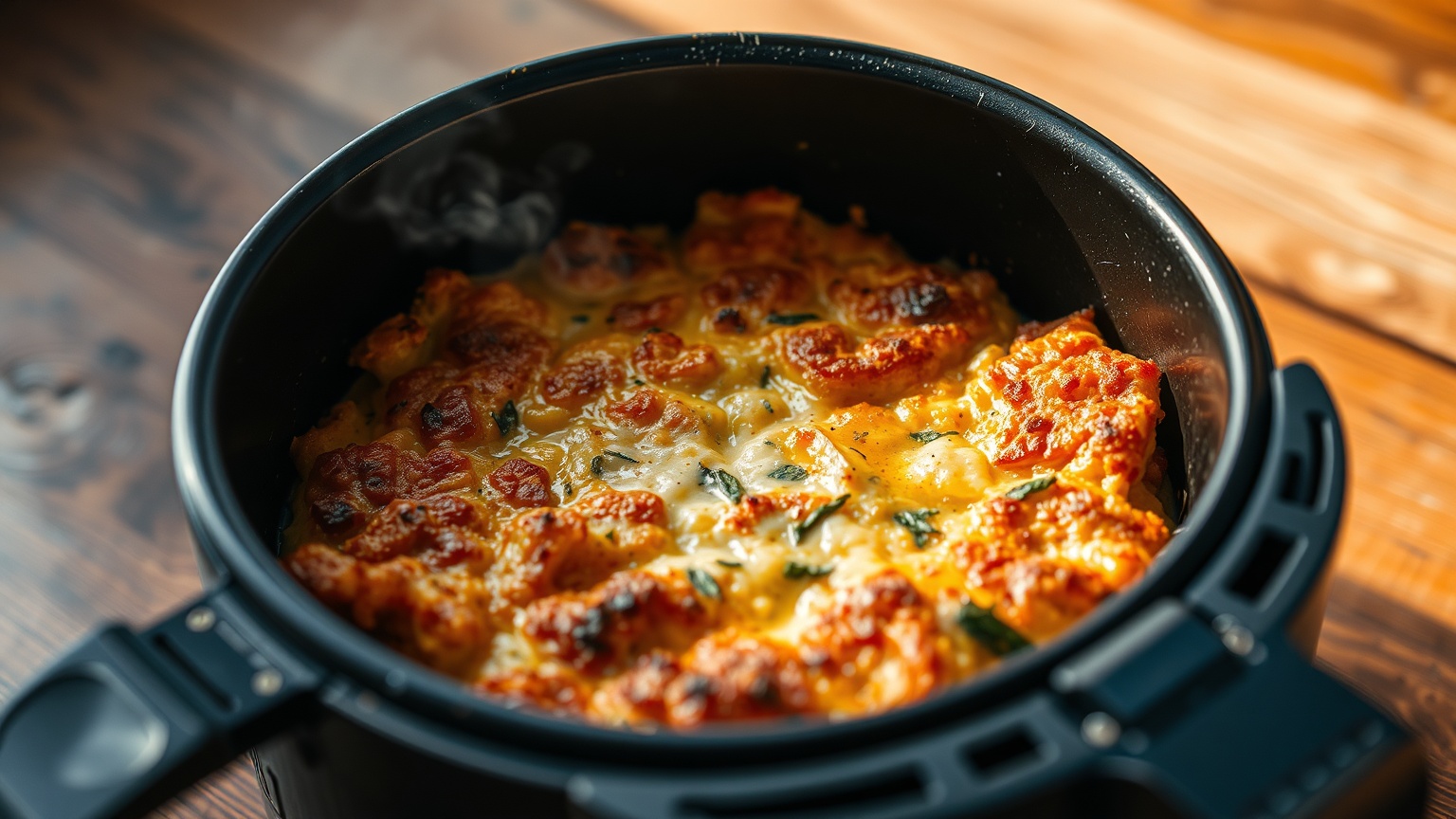 how to convert oven casserole cook time to air fryer