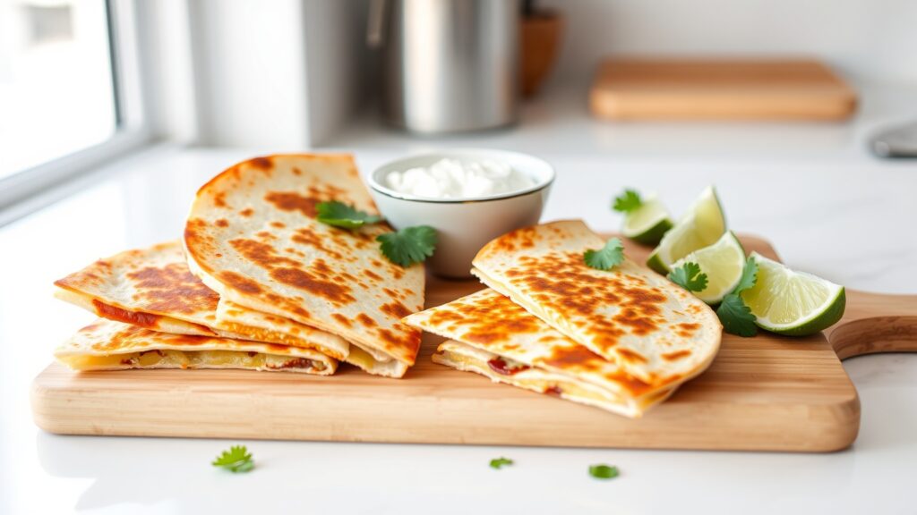 Toaster Oven Crispy Black Bean and Sweet Corn Quesadillas