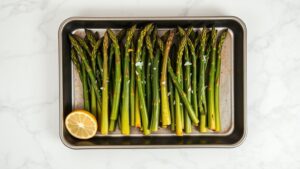 toaster oven roasted asparagus temperature and time