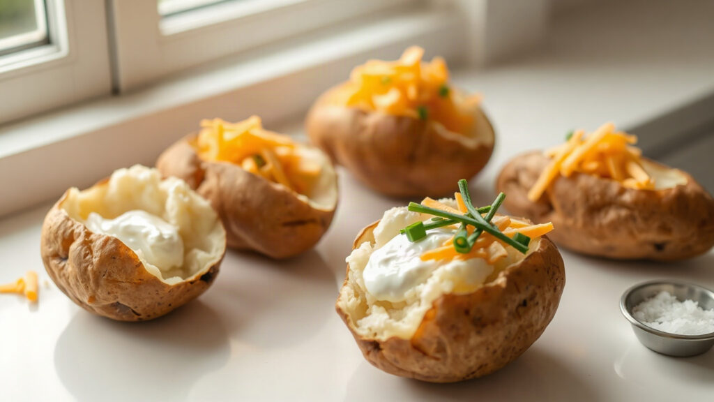 Air Fryer or Toaster Oven Baked Potatoes (Crispy Skin, Fluffy Inside)