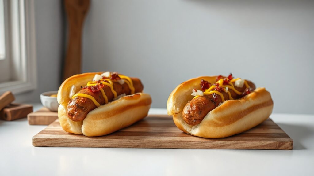 Air Fryer Toaster Oven Hot Dogs (Crispy Skin, Juicy Inside)