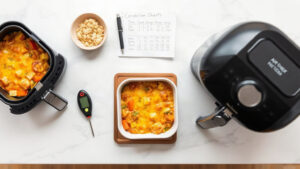how to convert oven casserole cook time to air fryer