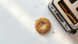 how to toast a bagel in a toaster without it getting stuck