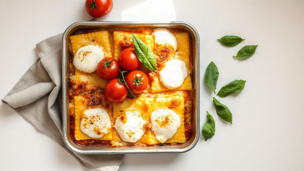 Toaster Oven Crispy Brown Butter Roasted Tomato and Ricotta Gnocchi Bake