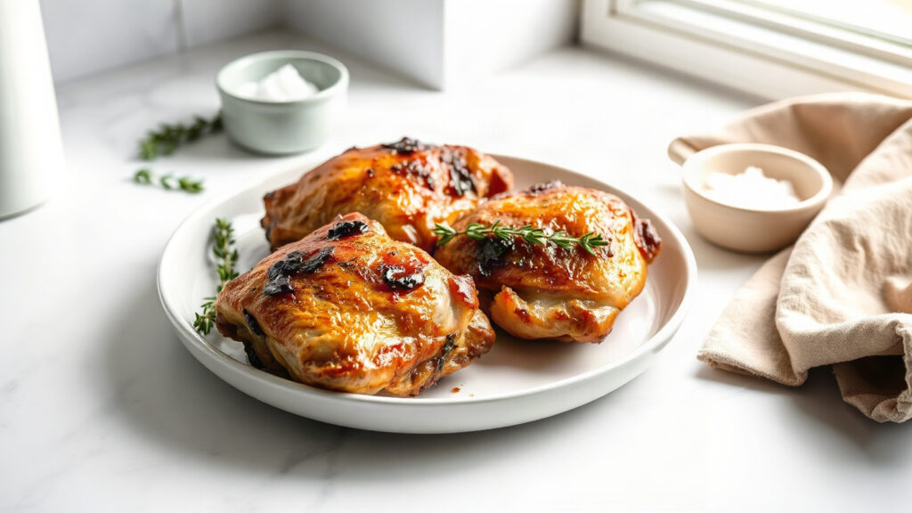 Air Fryer Toaster Oven Chicken Thighs (Crispy Skin, Juicy Inside)