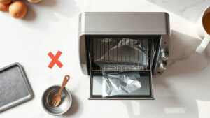 can you put aluminum foil in a toaster oven