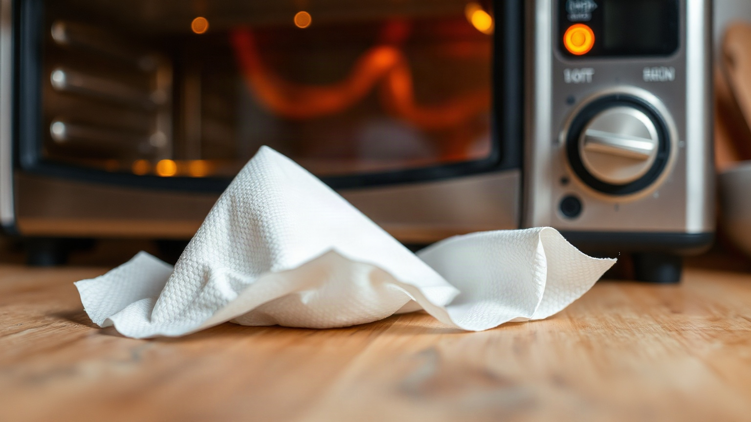 can you put paper towel in toaster oven