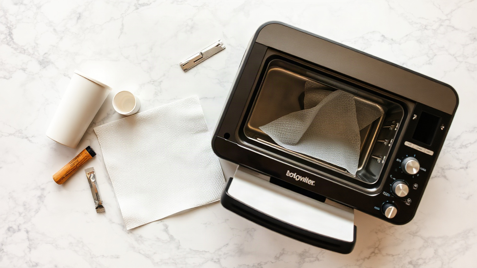 can you put paper towel in toaster oven