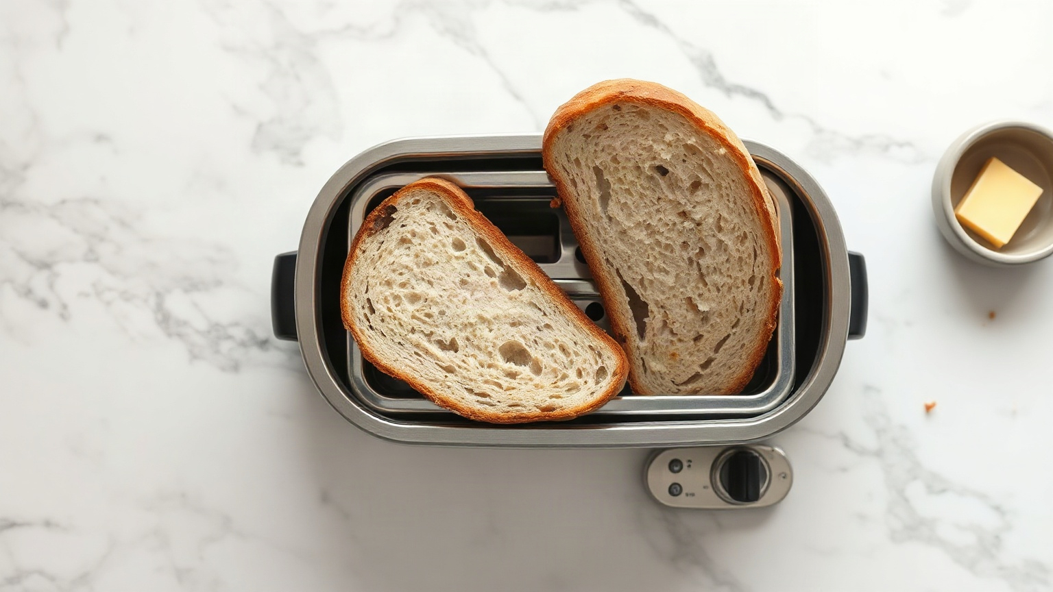 can you toast sourdough bread in a long slot toaster without burning the edges