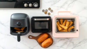 does an air fryer use less electricity than a full size oven for small meals