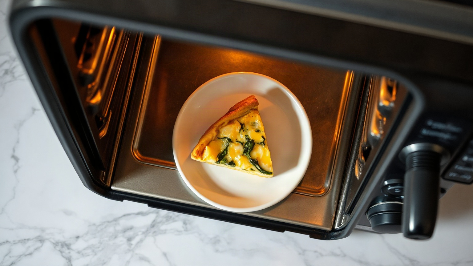 how long to reheat quiche in toaster oven