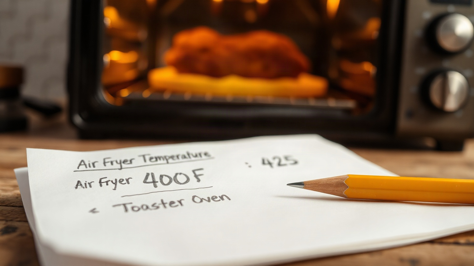 how to convert air fryer recipe to toaster oven time and temp