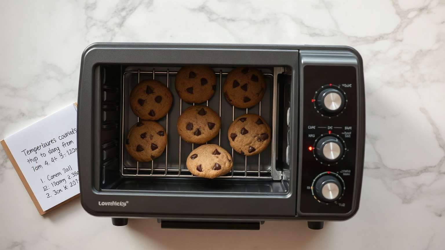 how to convert conventional oven cookie recipe to toaster oven