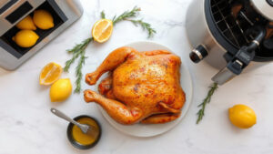 how to use the rotisserie setting on an air fryer toaster oven combo