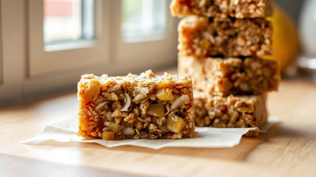 Toaster Oven Crispy Brown Butter Roasted Pineapple and Coconut Granola Bars