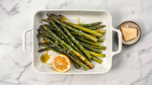 toaster oven roasted asparagus temperature and time