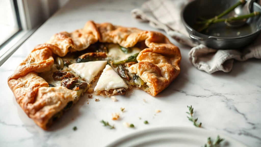 Toaster Oven Crispy Brown Butter Roasted Leek and Gruyère Savory Galette