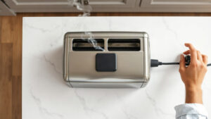 toaster smells like burning plastic what does it mean