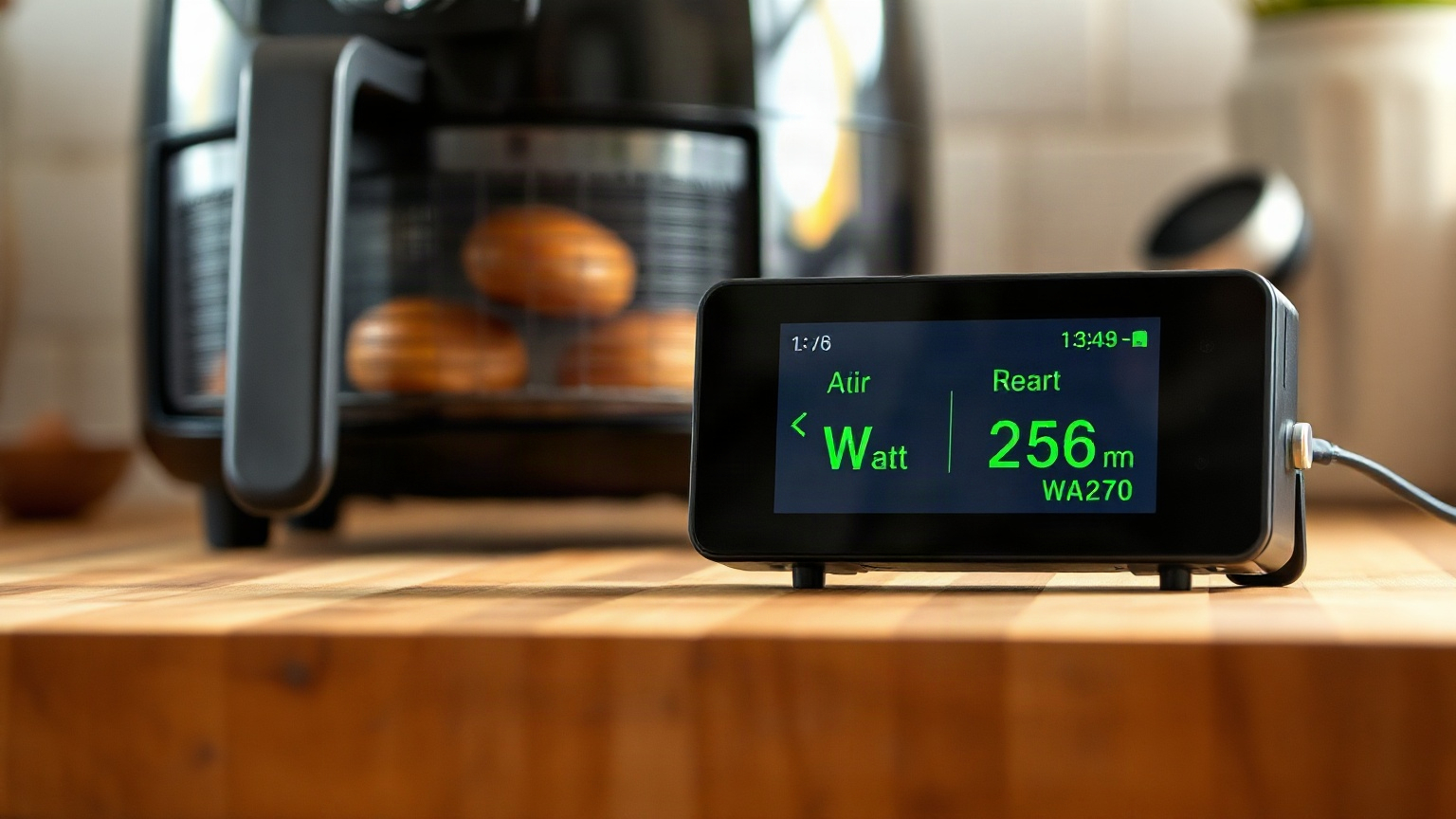does an air fryer use less electricity than a full size oven for reheating
