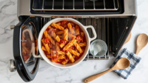 how to reheat restaurant pasta in toaster oven without drying out