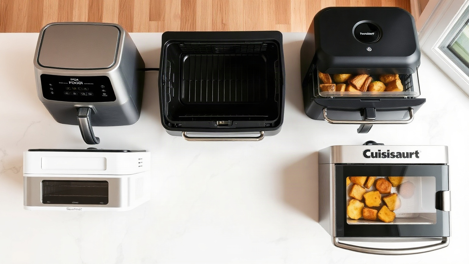 ninja foodi digital air fry oven vs breville smart oven air vs cuisinart toa-70 which is best for a family