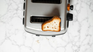 toaster sparking inside when bread goes in